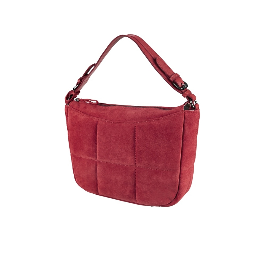 VIOLA TOTE SUEDE CHILI RED